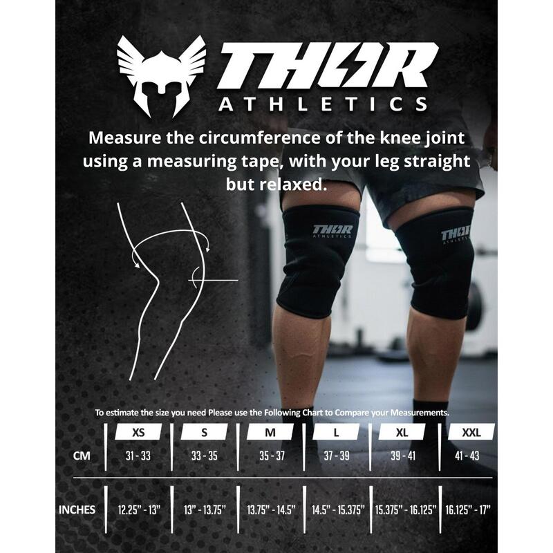 Genunchiere - Suport pentru genunchi - Powerlifting - 7mm - Negru
