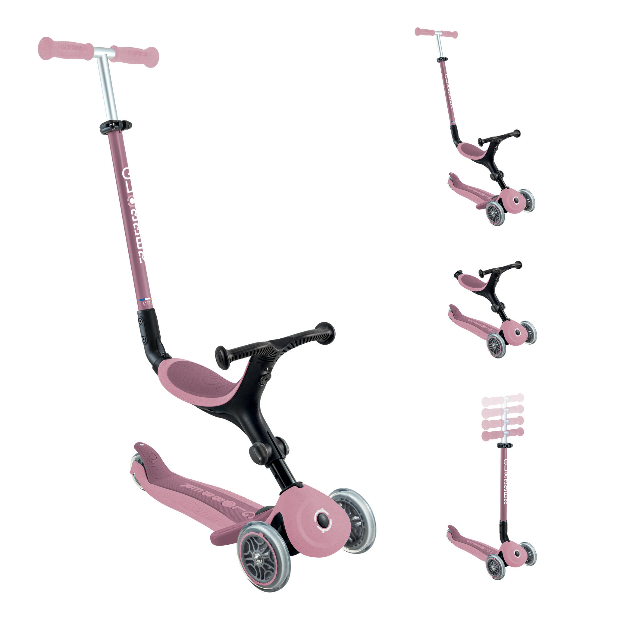 Globber - Trottinette Évolutive Go-up Active Eco - Rose Berry - Trottinette - Mauve|rose - Taille Unique - Decathlon