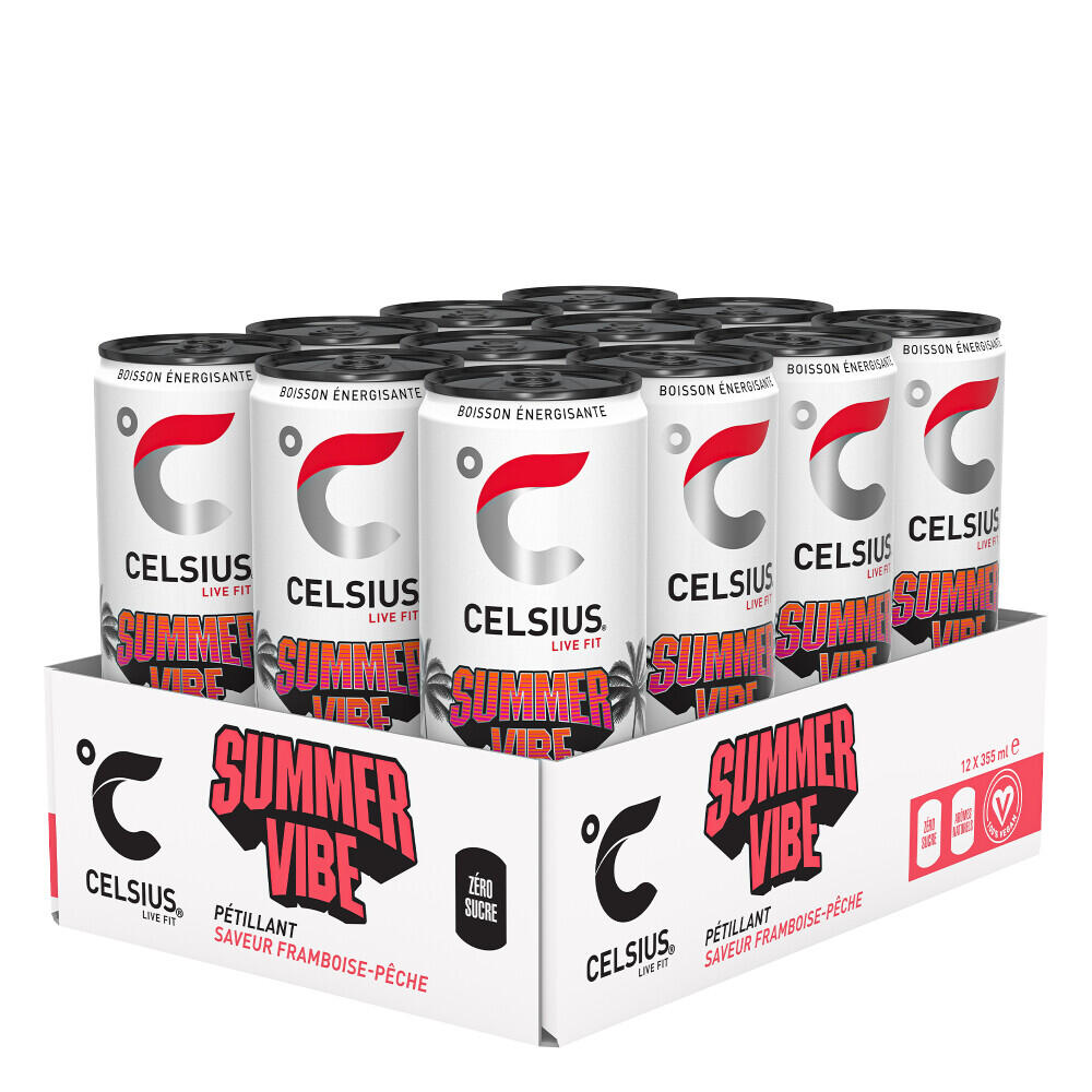 Celsius - Boissons Énergisantes - Celsius Energy Drink - Framboise Pêche - Boisson - Decathlon