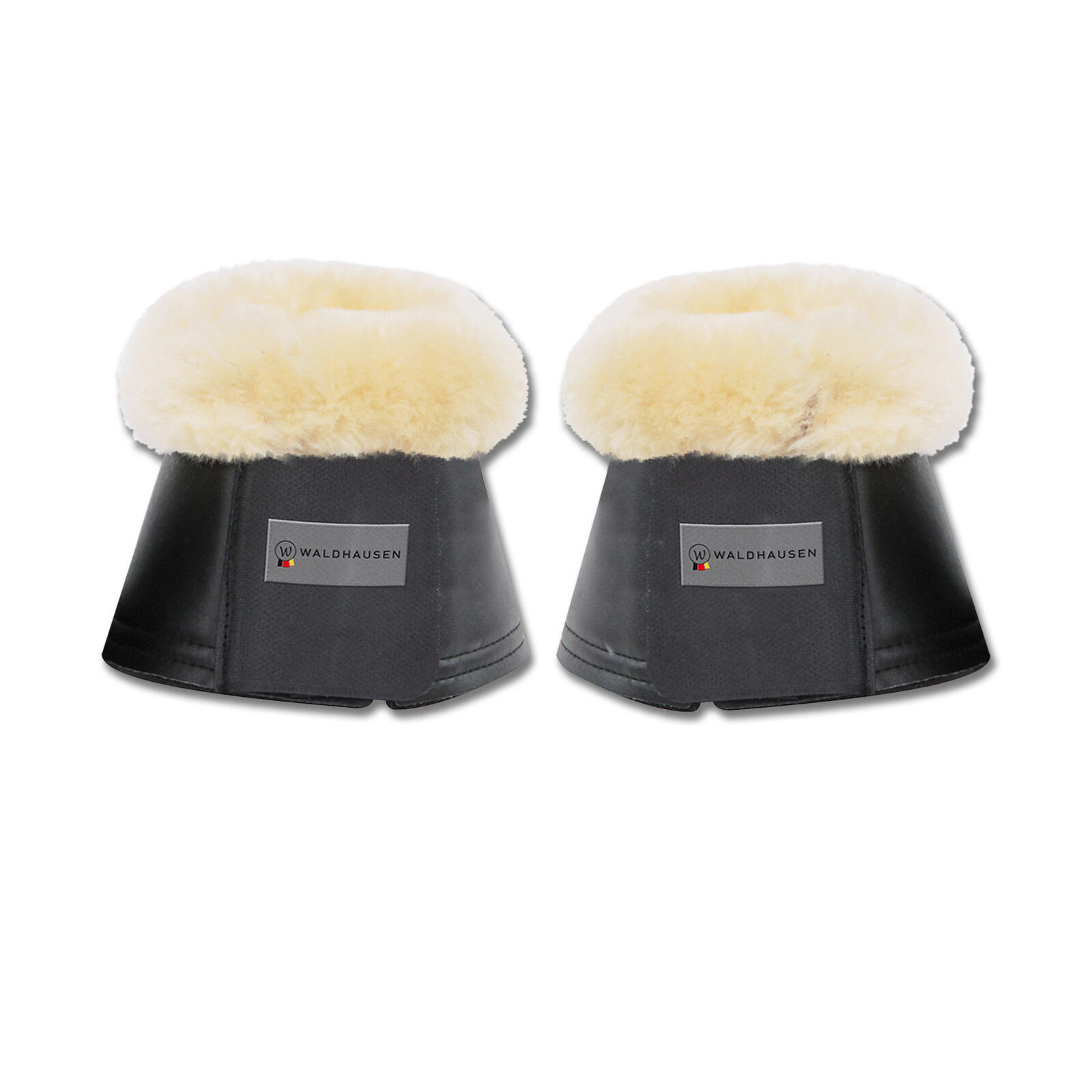 Waldhausen - Cloches Pour Cheval En Peau D’agneau Waldhausen (x2) - Cloche A Sabot - Noir - 42 M/l - Decathlon