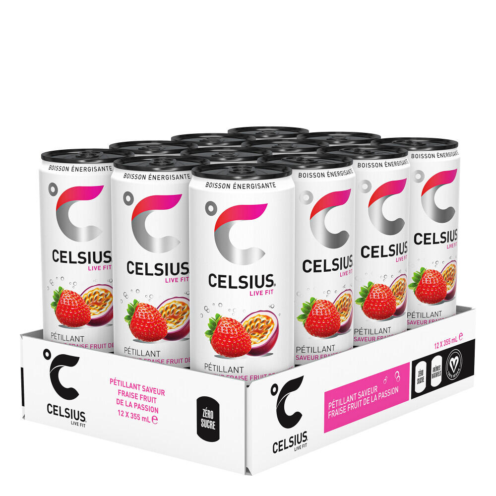 CELSIUS Bevande energetiche - Celsius Energy Drink - Fragola e Frutto della Passione