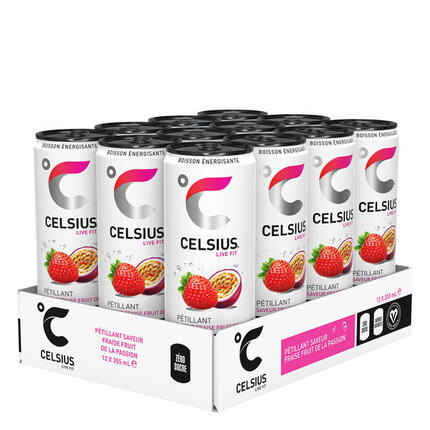 Boissons énergisantes - Celsius Energy Drink - Framboise Pêche
