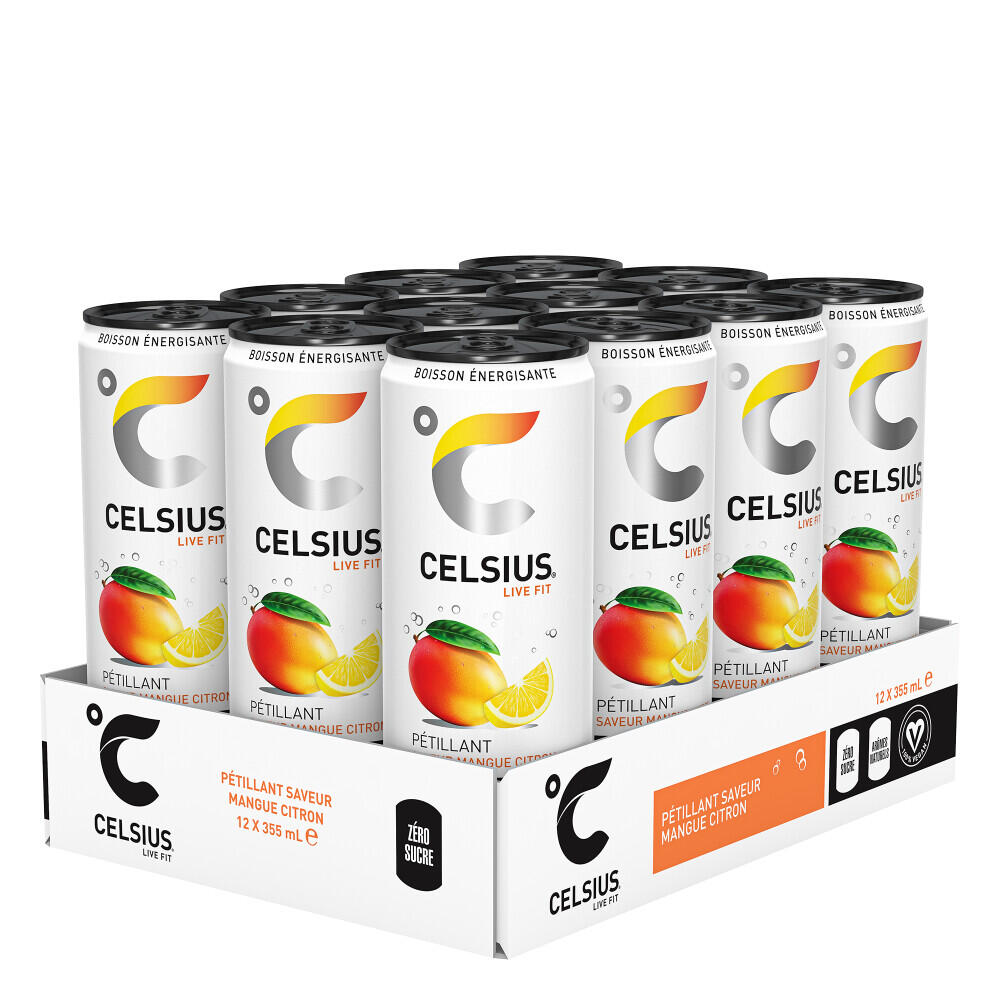 Celsius - Boissons Énergisantes - Celsius Energy Drink - Mangue Citron - Boisson - Decathlon
