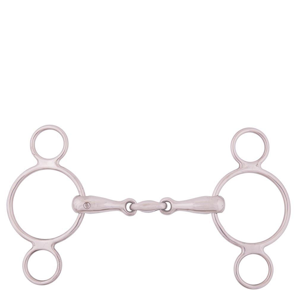 Stainless steel 3 ring bit for adjustable horse BR Equitation
