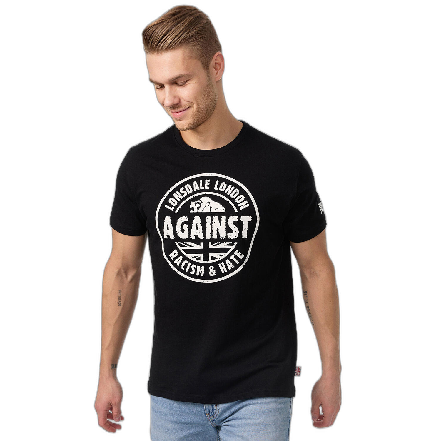 Lonsdale - T-shirt Contre Le Racisme Lonsdale - T-shirt Manches Courtes - Noir - 42 M/l - Decathlon