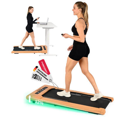 Walking Pad mit Steigung - bis 6 km/h - LED - Bluetooth - Fernbedienung- 4.1