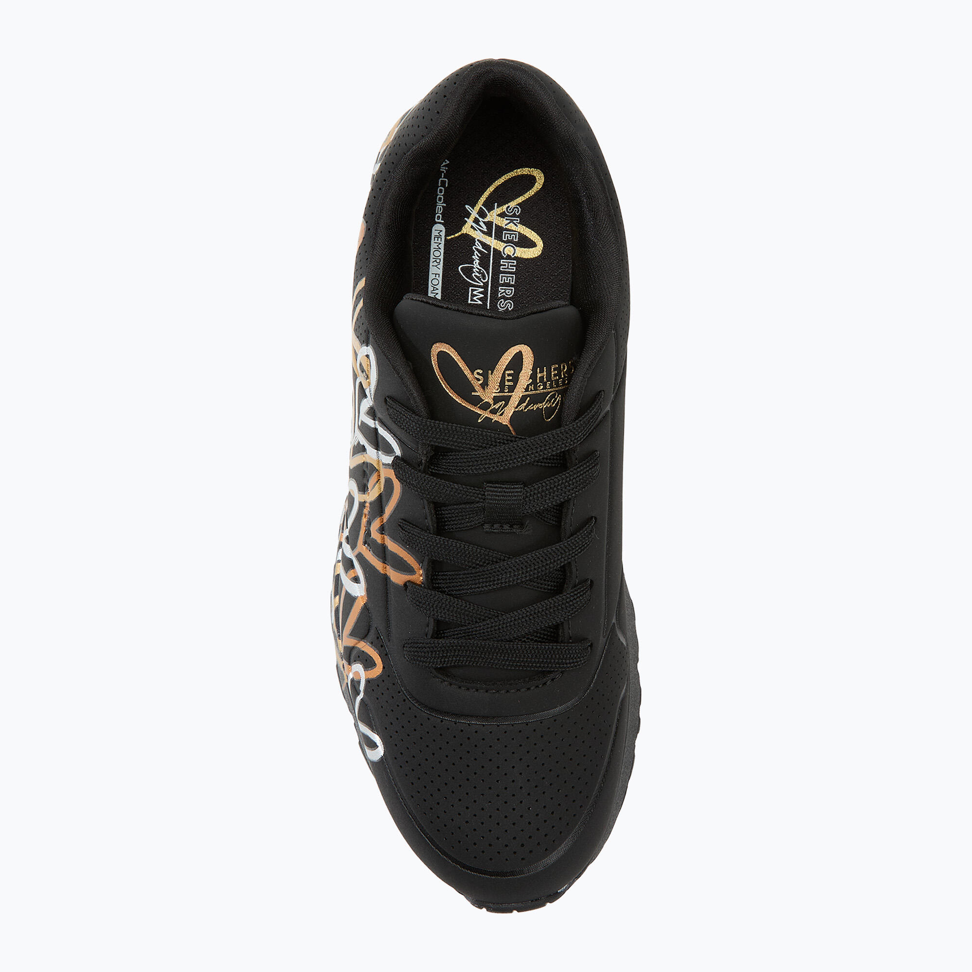 Chaussures pour fille Skechers Uno Lite Metallic Love Noir 5/5