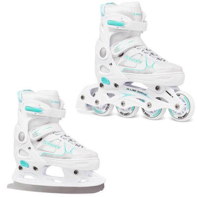 2-in-1 verstelbare skeelers spirit zwart