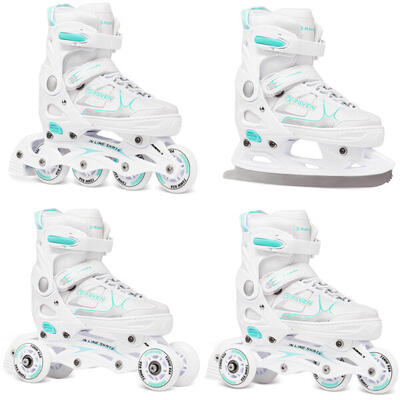 4-in-1 verstelbare skeelers spirit zwart