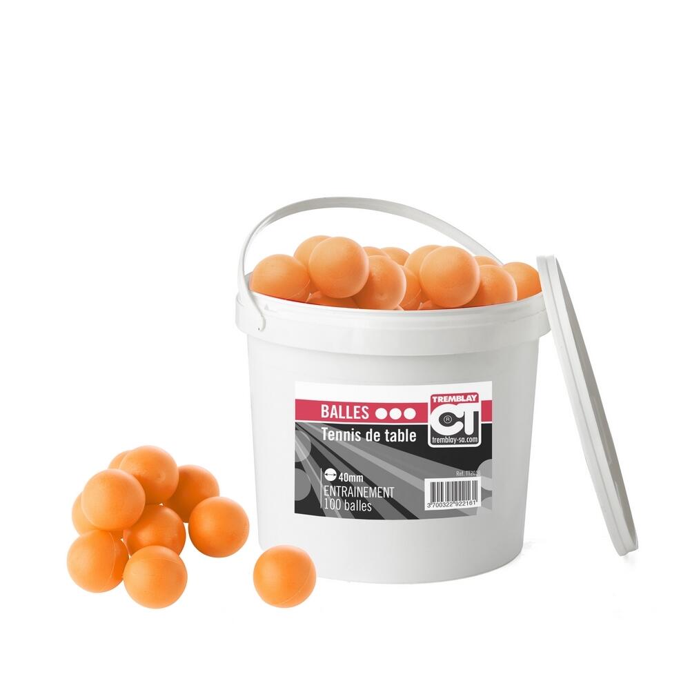 Tremblay - Seau De 90 Balles De Tennis De Table Tremblay - Balle De Tennis De Table - Blanc - Taille Unique - Decathlon