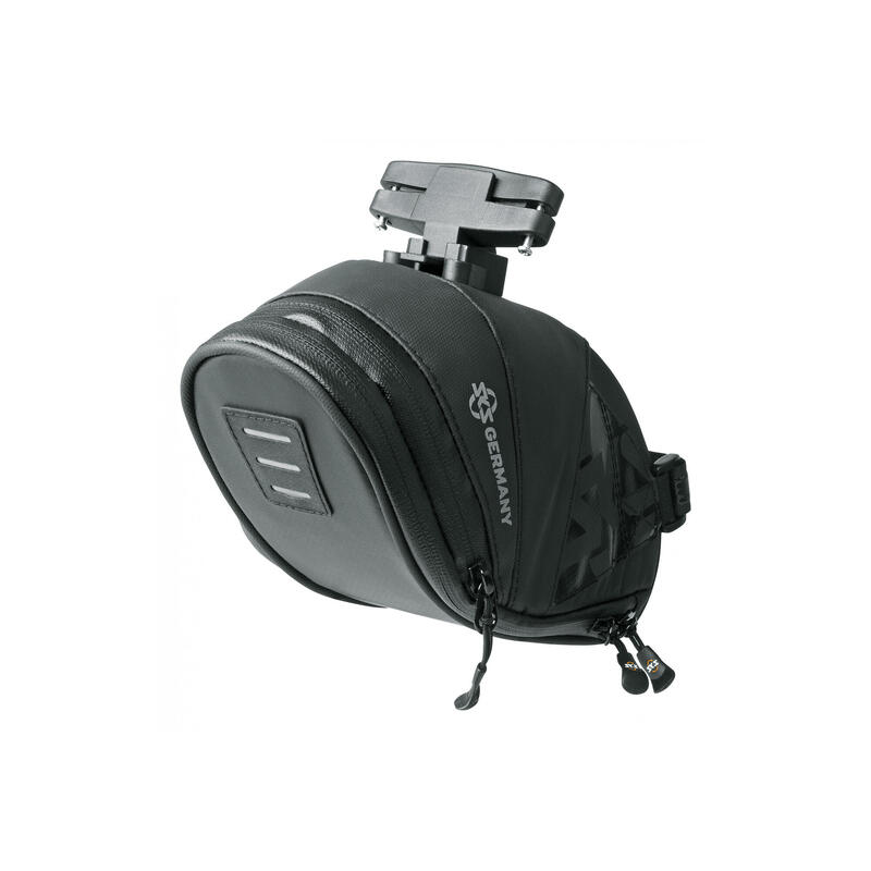 Geantă de șa SKS Explorer Click 1800, 1.8 L, nylon, negru cu detalii portocalii