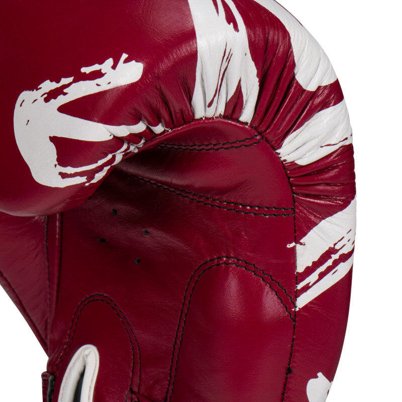 Gladts Gladion Bokshandschoenen 14 oz Echt leer Bordeauxrood/Wit 3/7