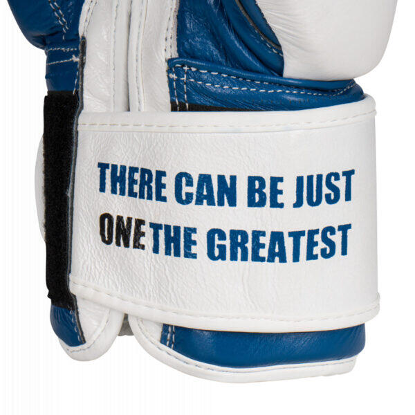 Gants de boxe Ali's Fightgear Legacy 14 oz Cuir véritable Bleu/Blanc 6/7