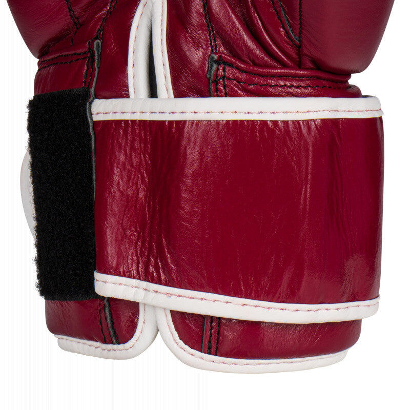 Gladts Gladion Bokshandschoenen 14 oz Echt leer Bordeauxrood/Wit 4/7