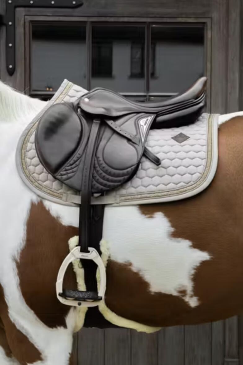 Tapis glitter band dressage beige 4/7