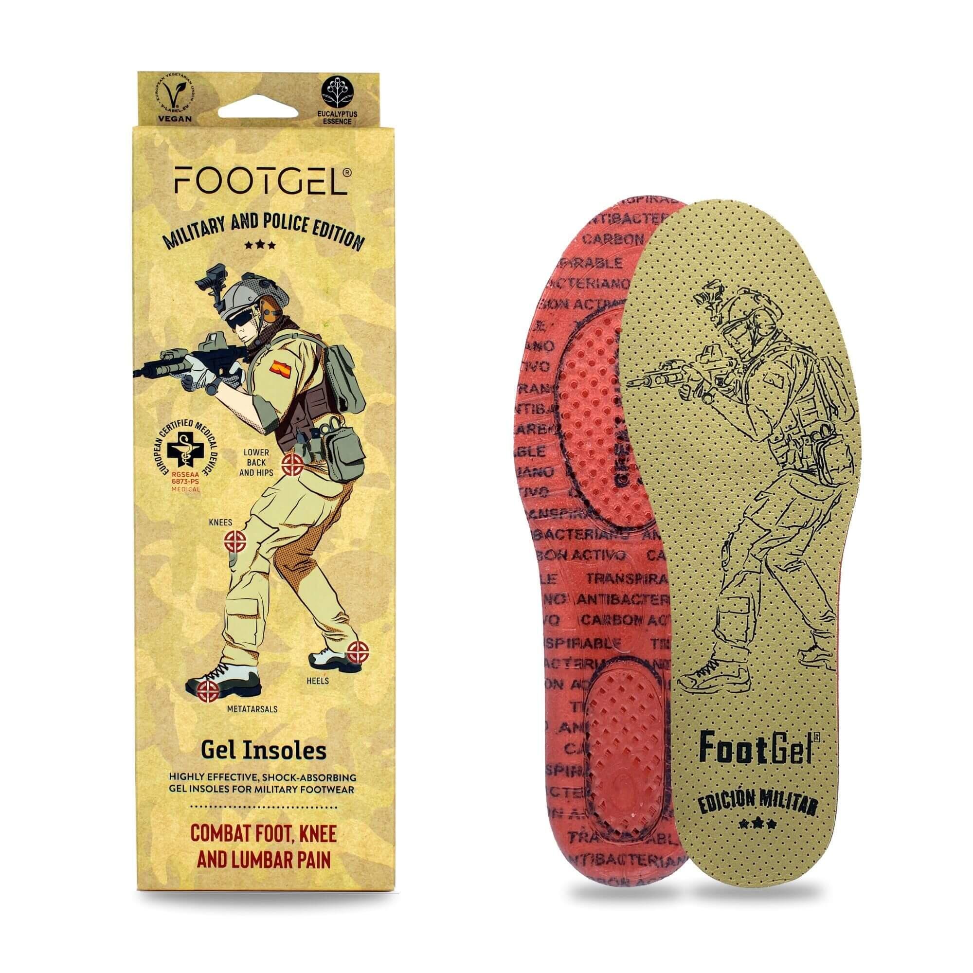 FOOTGEL Vložky do bot FOOTGEL MILITARY
