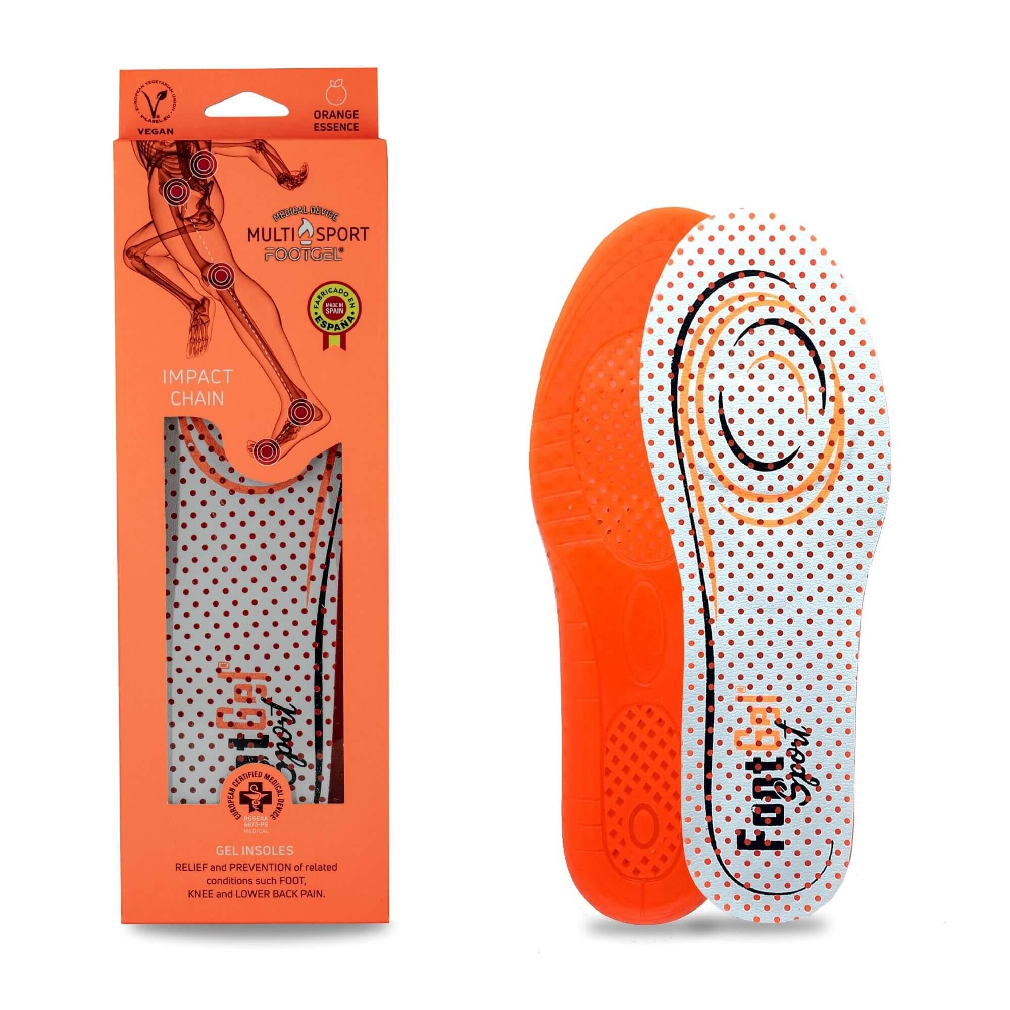 FOOTGEL Solette MultiSport - Profumo di arancia - Arancione