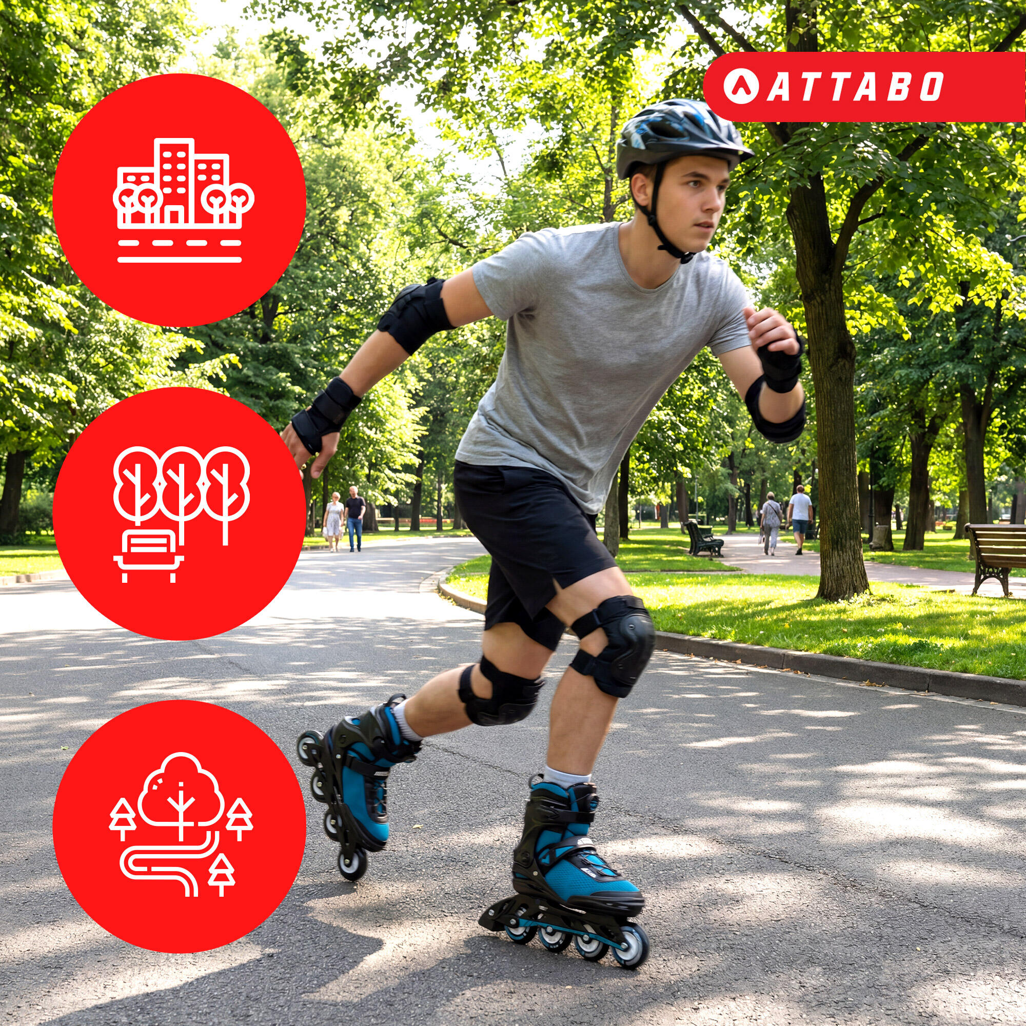 Patines de ruedas ATTABO OneFoot para hombre 3/7