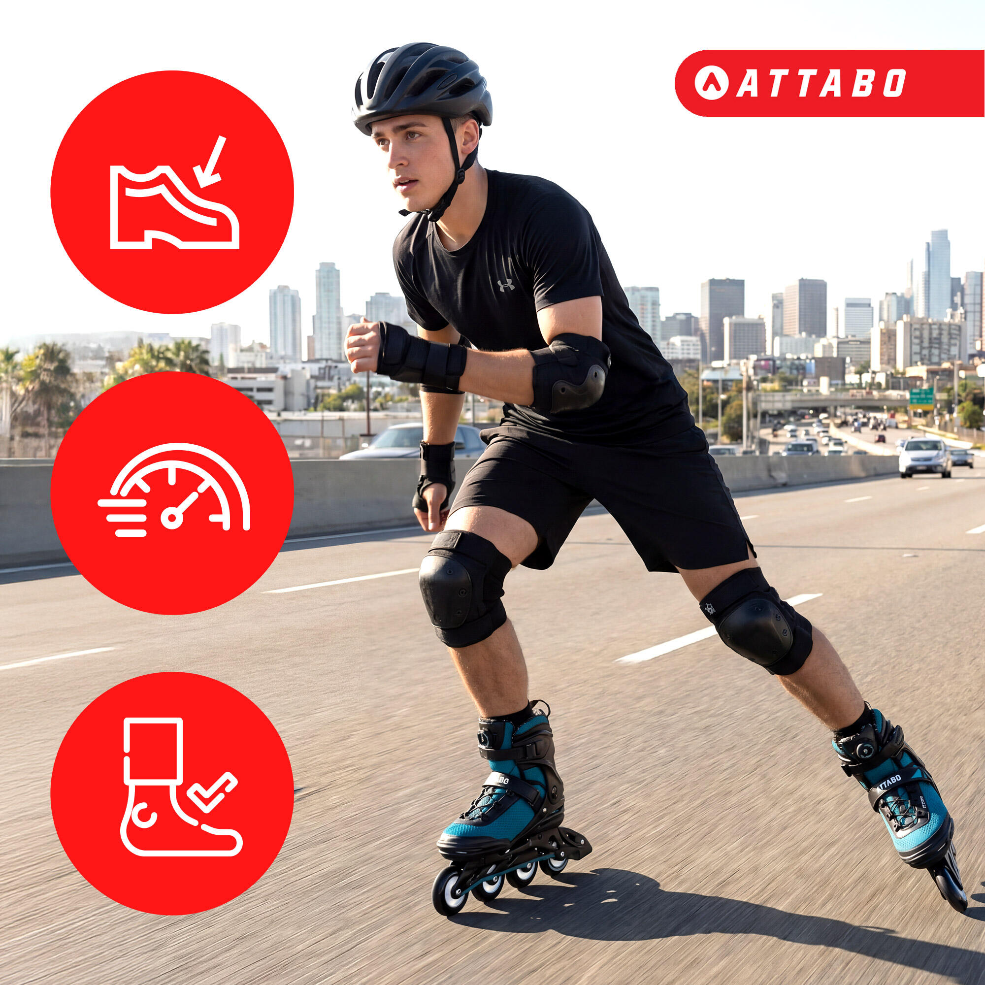 Patines de ruedas ATTABO OneFoot para hombre 2/7