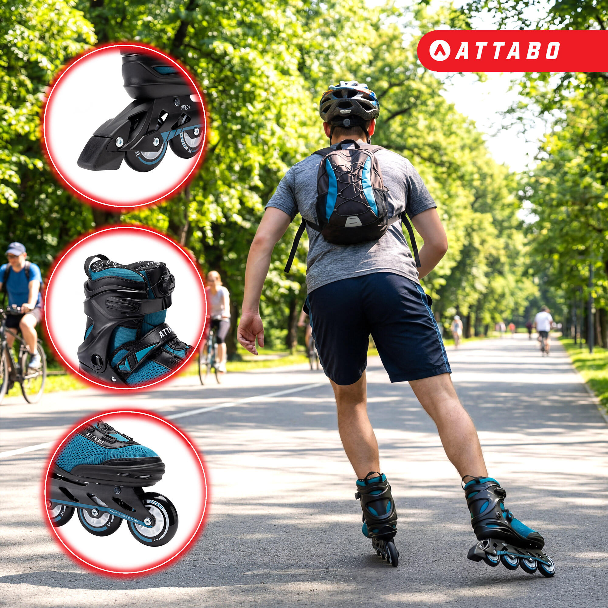 Patines de ruedas ATTABO OneFoot para hombre 5/7