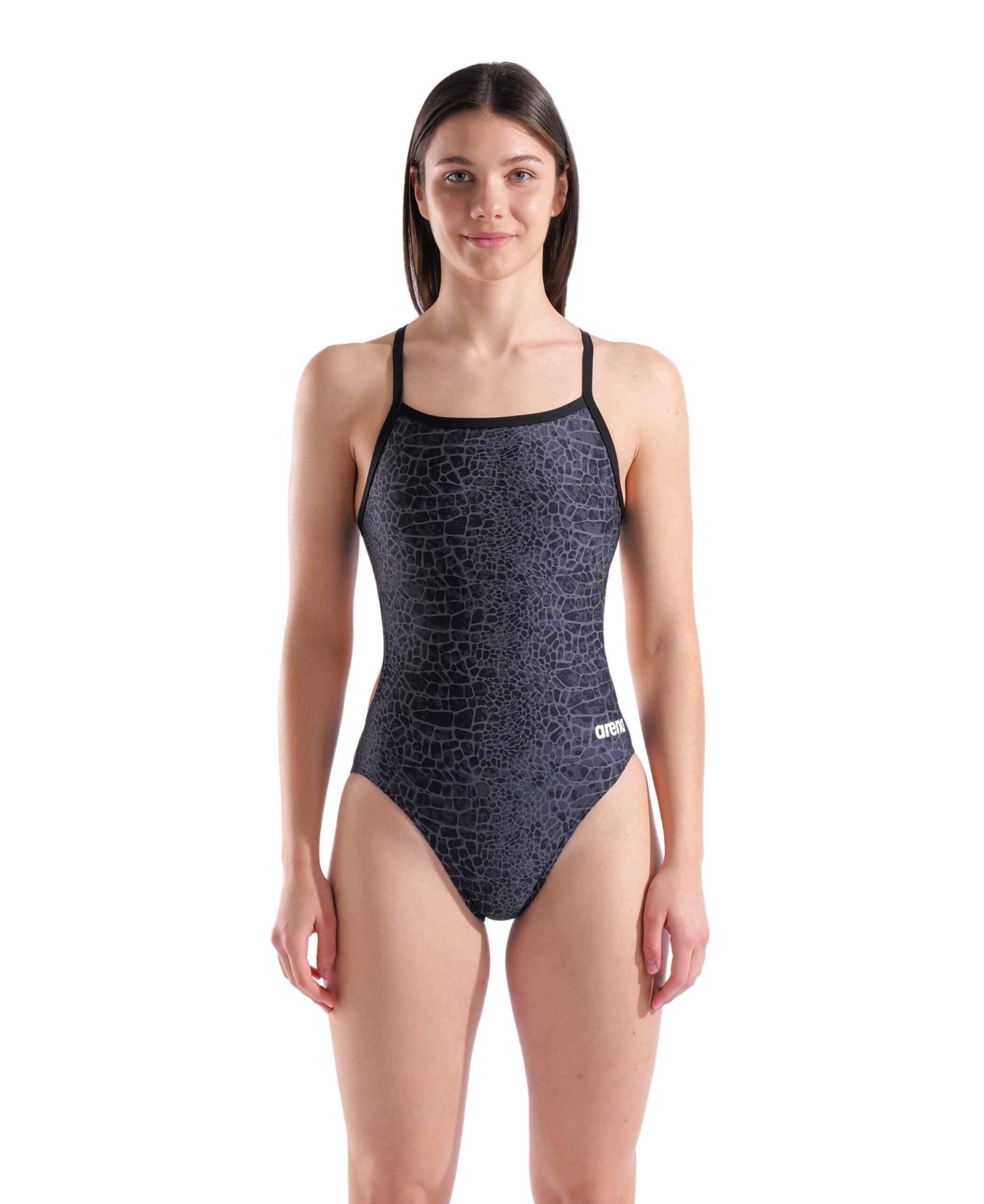 Arena Badpak Challenge Back Snake Skin Zwart Preto da Decathlon