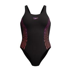 Maillot de bain Speedo Placement Muscleback Noir / Violet