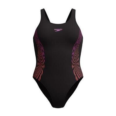 Speedo badpak placement muscleback zwart / paars