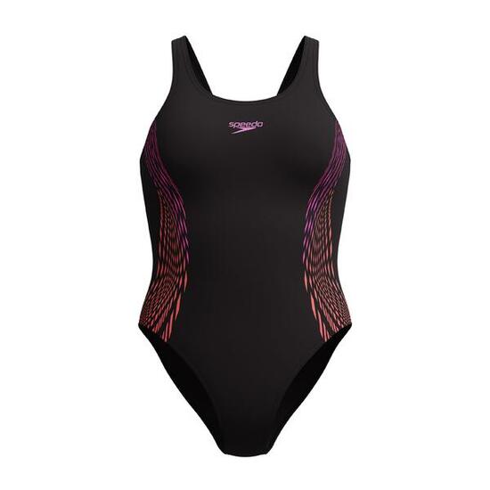 Maillot de bain Speedo Placement Muscleback Noir / Violet