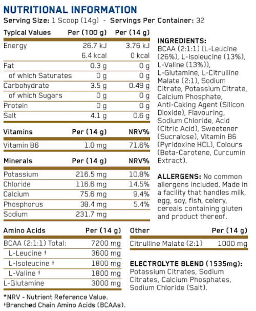 Acides aminés essentiels - BCAA Amino-Hydrate - Orange Mangue 450g 3/3