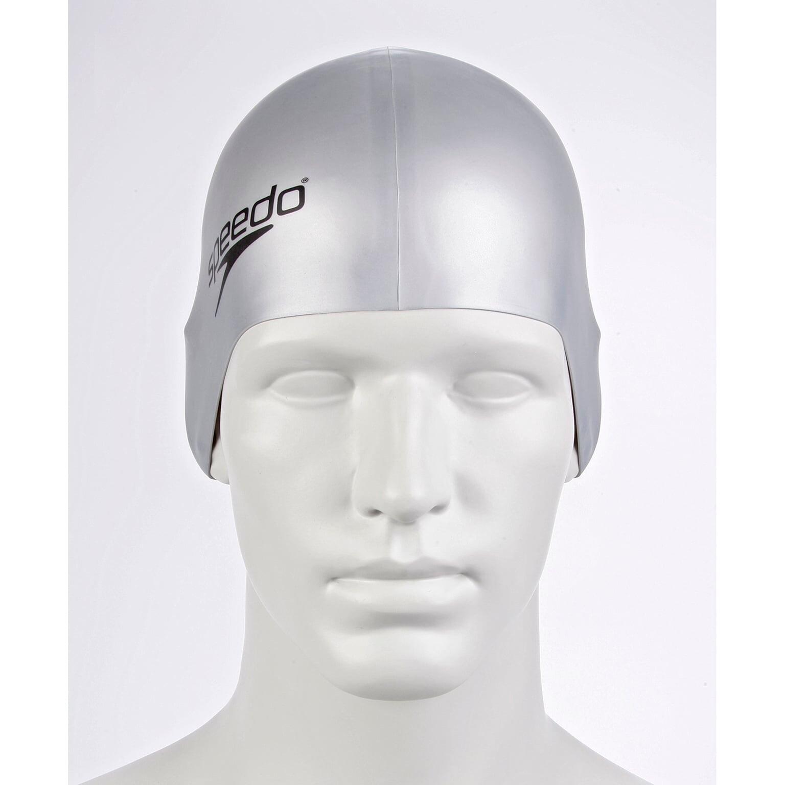 SPEEDO Badekappe FLAT Silikon Grau 4/4
