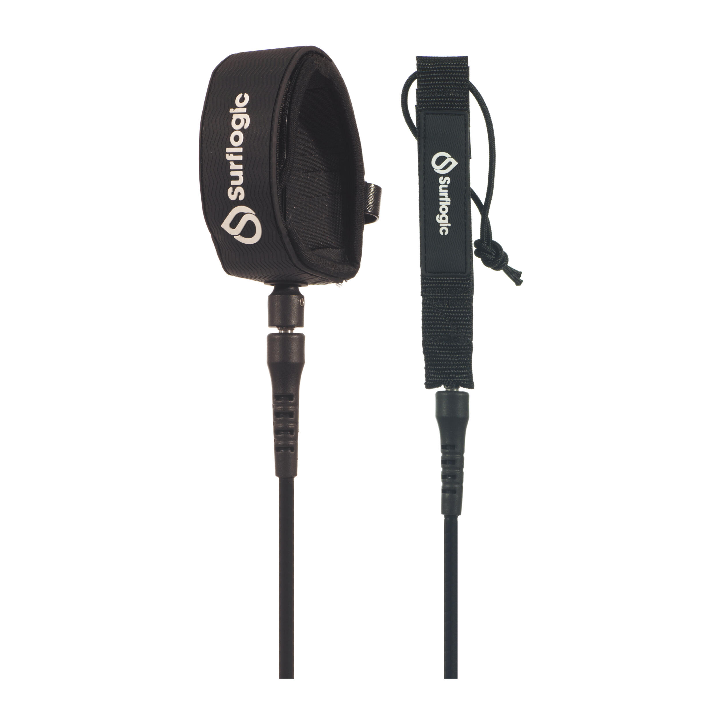 Surflogic - Leash Chéville Surflogic Longboard 9 - Leash - Noir - Decathlon