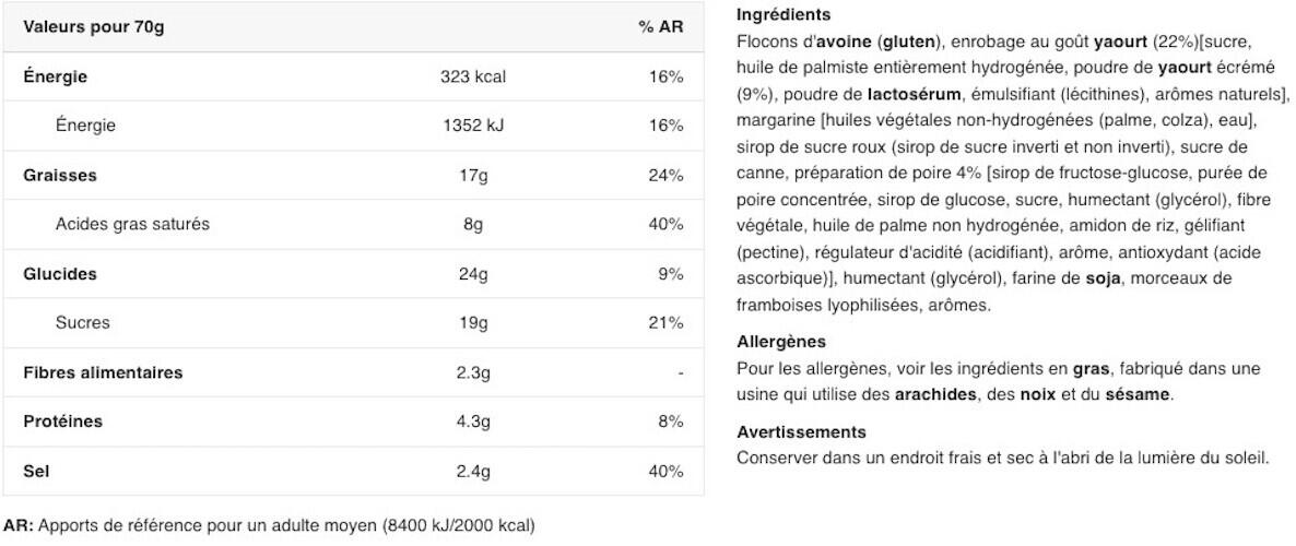Barrette energetiche - Oat & Fruit - Pera e Lampone 2/4