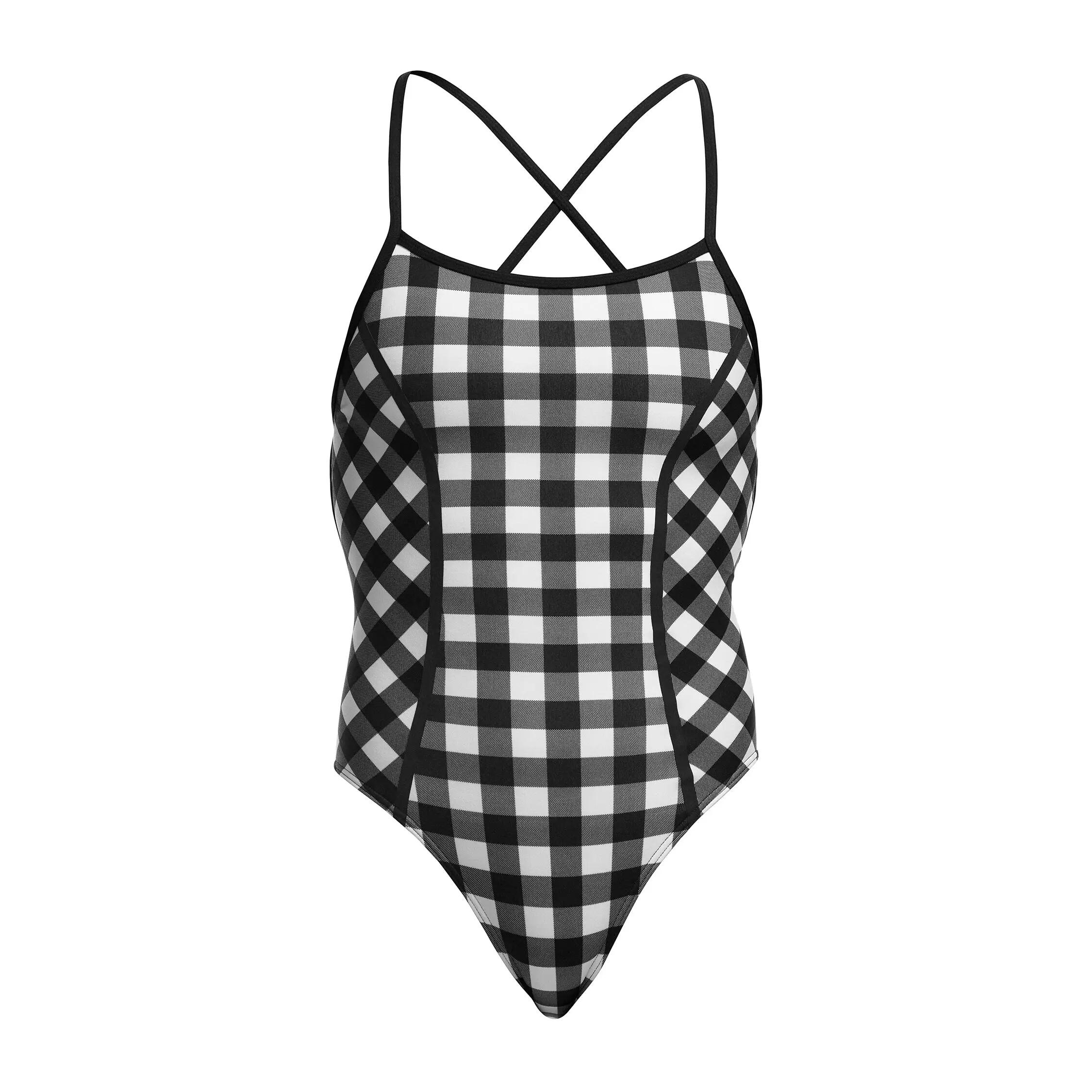 Funkita Vrouwen Badpak Bond Girl One Piece Check Deck 5/5