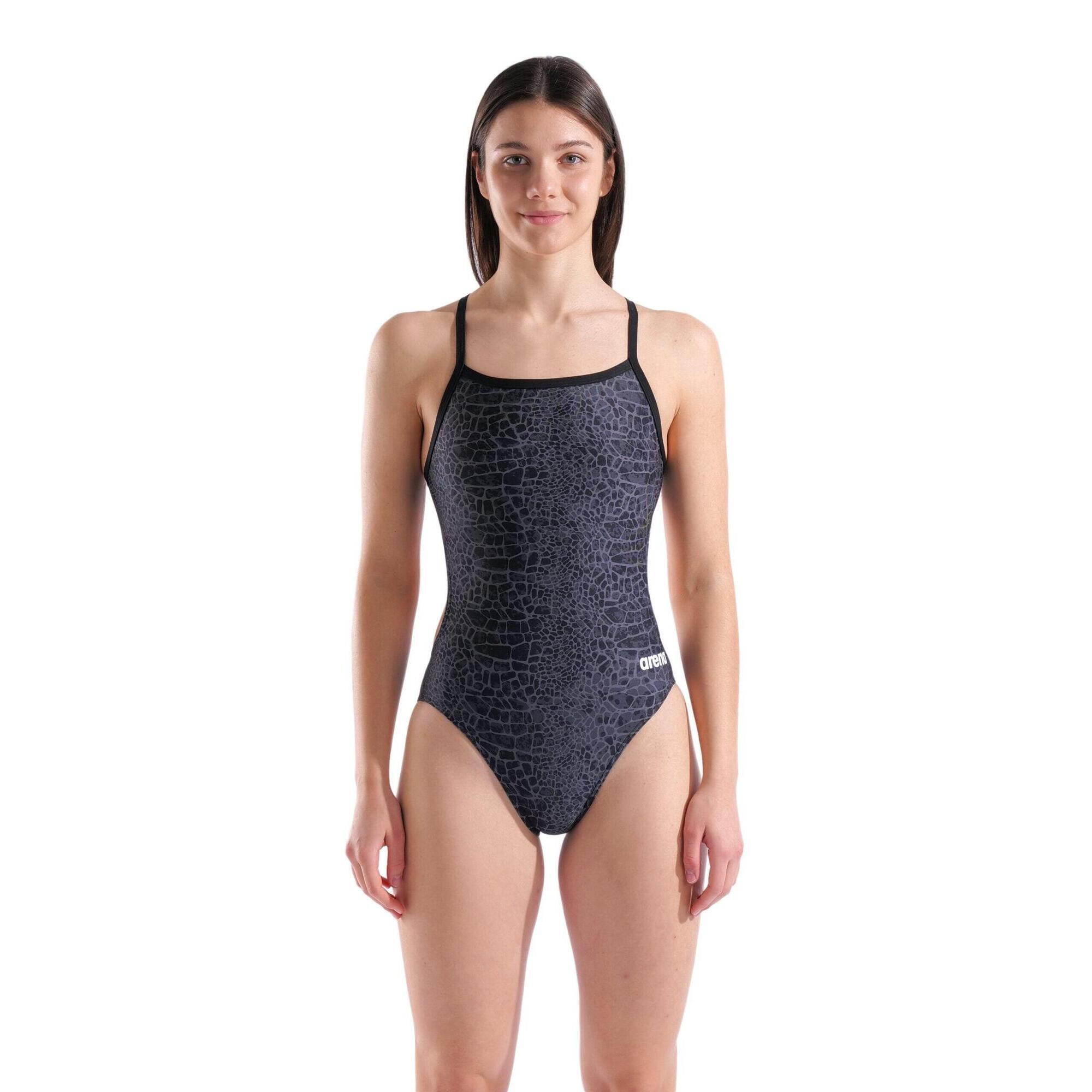 Arena - Arena Badpak Challenge Back Snake Skin Zwart - Maillot De Bain 1 Pièce - Noir -  36 - Decathlon