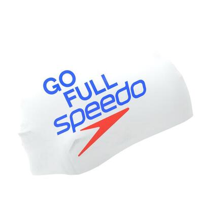 Cuffia Speedo Slogan Bianco