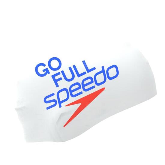 Cuffia Speedo Slogan Bianco