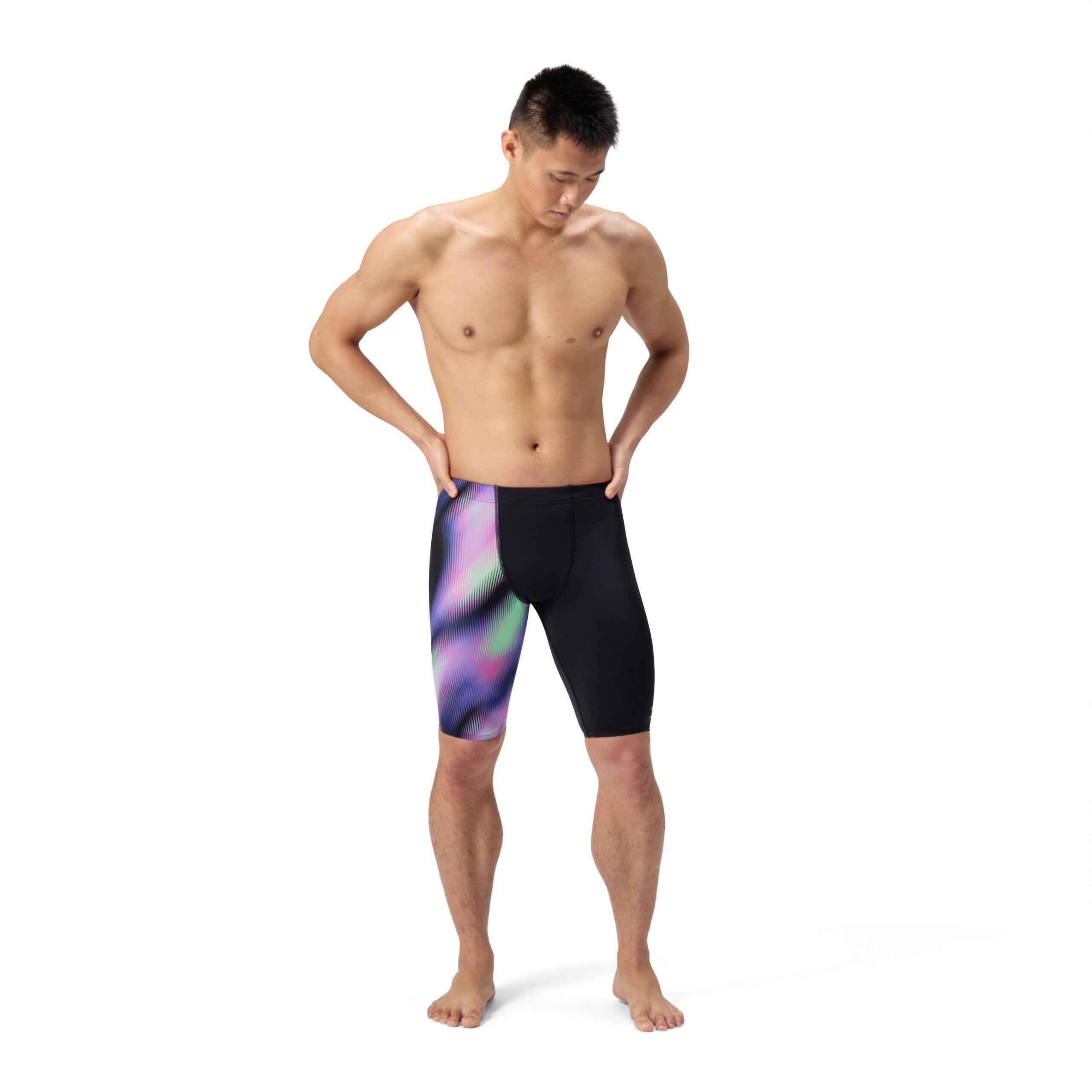 Swim jammer Speedo Eco Endurance+ One Leg Print Nero/Viola 3/7