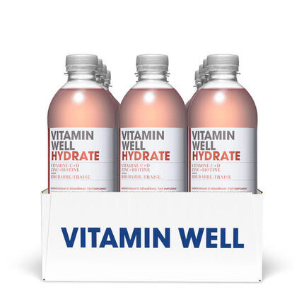 Boissons vitaminées - Vitamin Well Hydrate - Rhubarbe Fraise