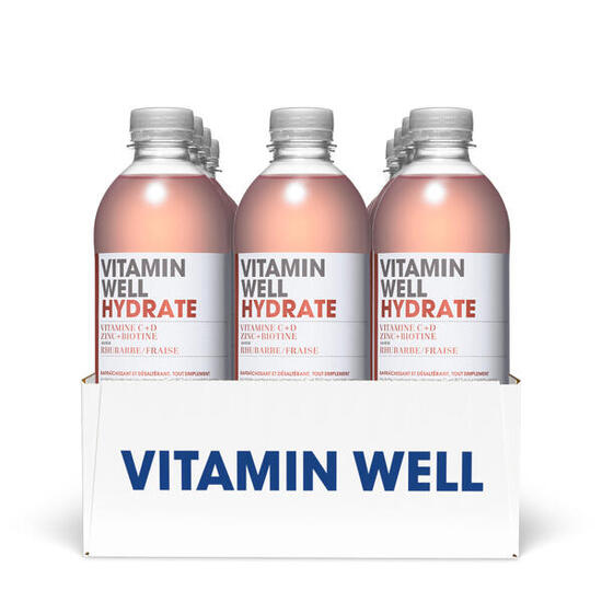 Boissons vitaminées - Vitamin Well Hydrate - Rhubarbe Fraise
