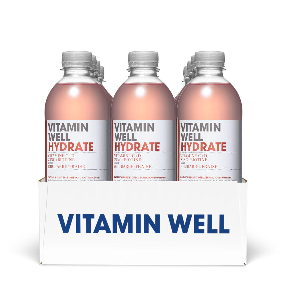 Vitamin Well - Boissons Vitaminées - Vitamin Well Hydrate - Rhubarbe Fraise - Boisson - Decathlon