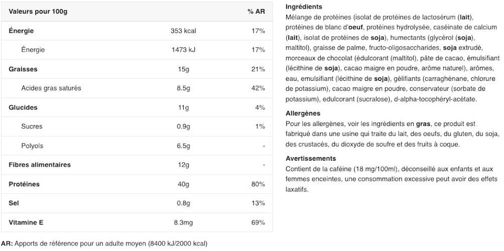 Barres protéinées - Zero Bar - Biscuits aux Pépites de Chocolat 2/3