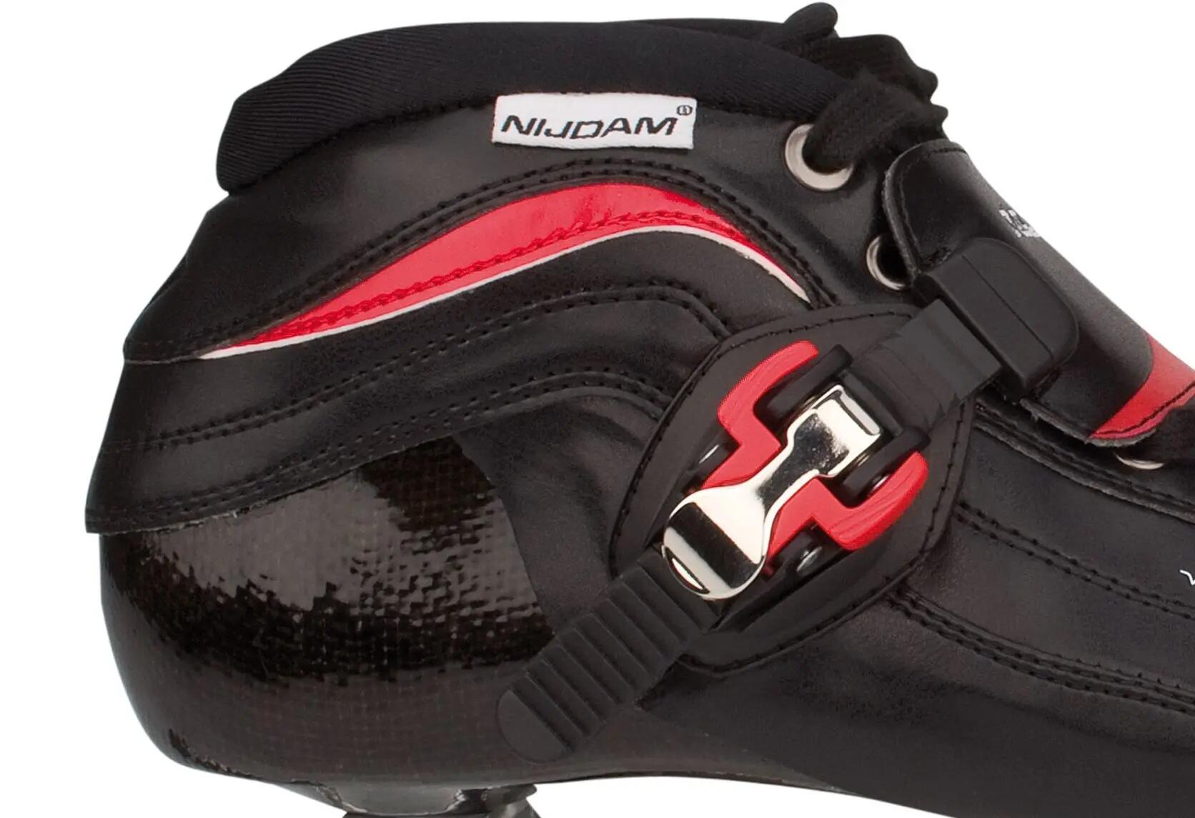 Nijdam Norvégiens patinage modèle de couche de carbone noir / rouge 40 3/5