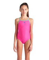 Maillot de bain fille Arena Light Drop Back Solid Rose / Bleu