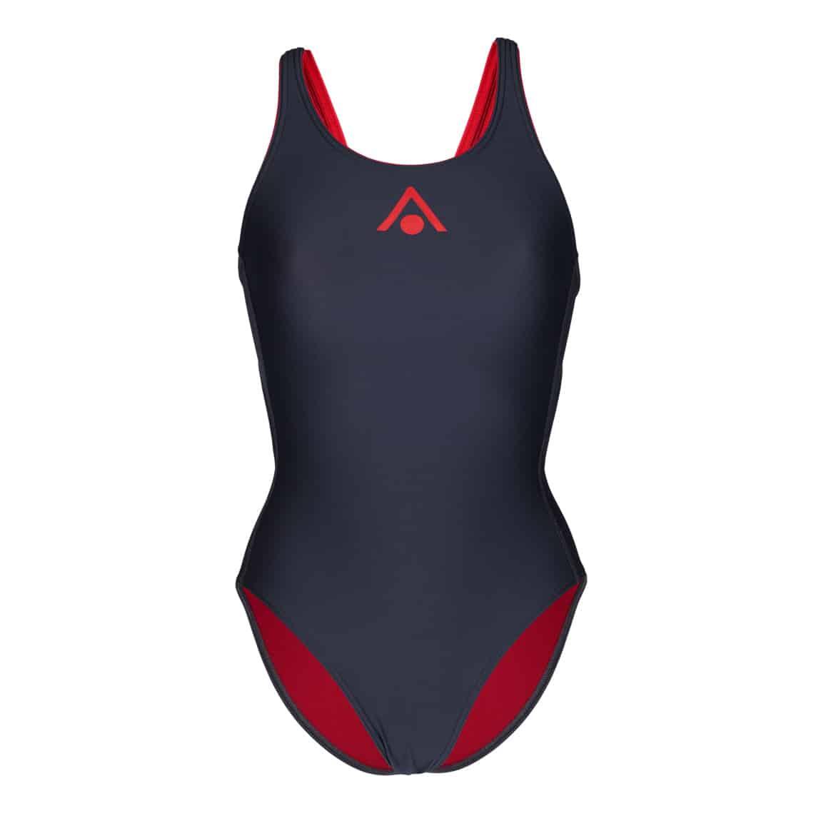 Maillot de bain Aquasphere Essential Classic Back Gris Foncé/Rouge 3/3