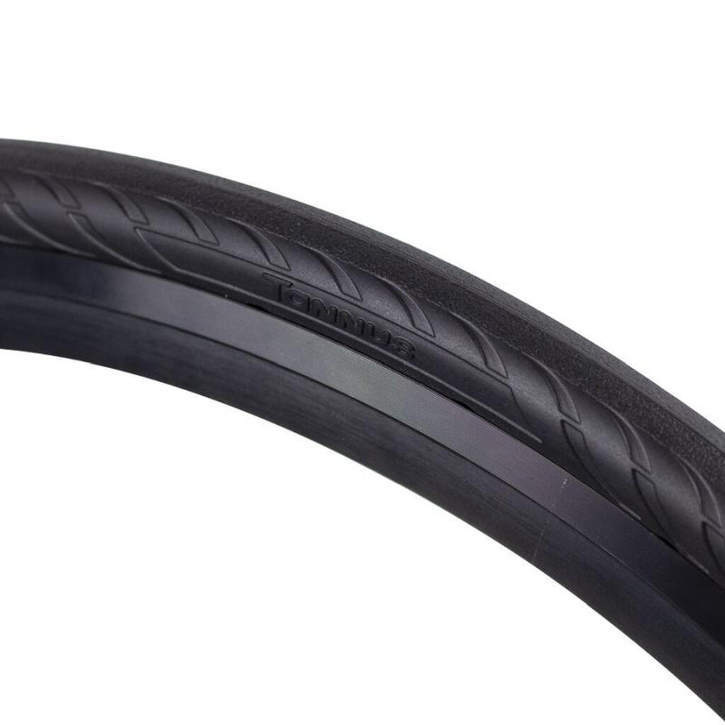 Tannus Aither II Slick Road Bike Tyre, Black - 700c x 25