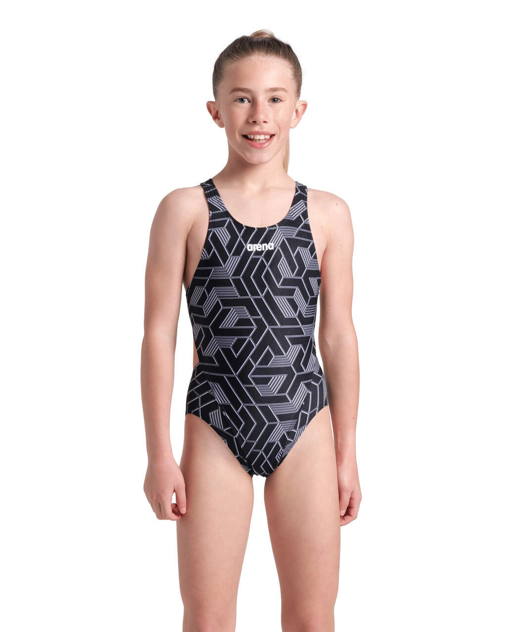 Arena Meisjes Badpak Escape Swim Tech L Team Zwart