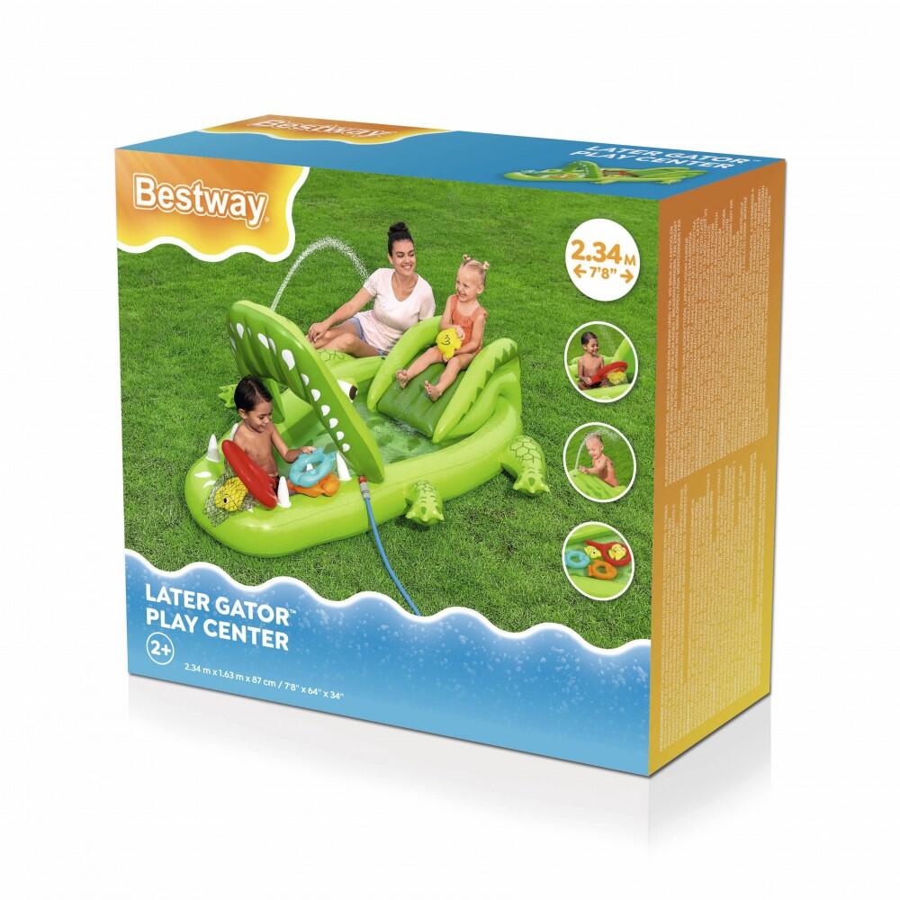 Parque de juegos hinchable cocodrilo 234x163x87 cm 2/4