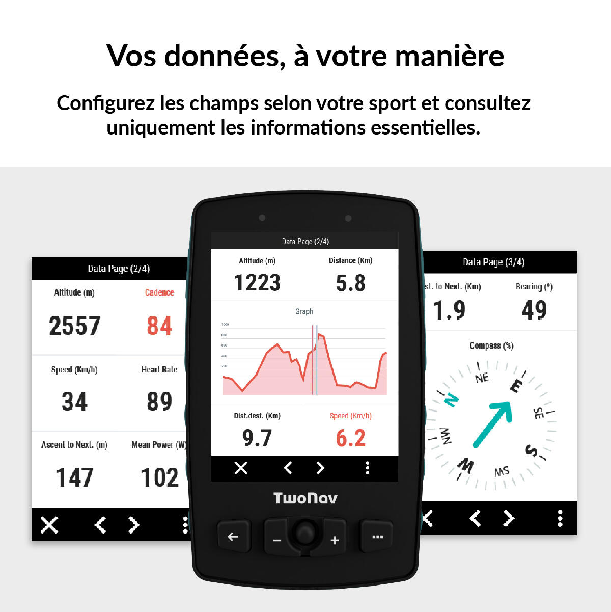 GPS Aventura 2 Plus Motor (128 Go) + Carte France IGN Top25 TwoNav 6/7