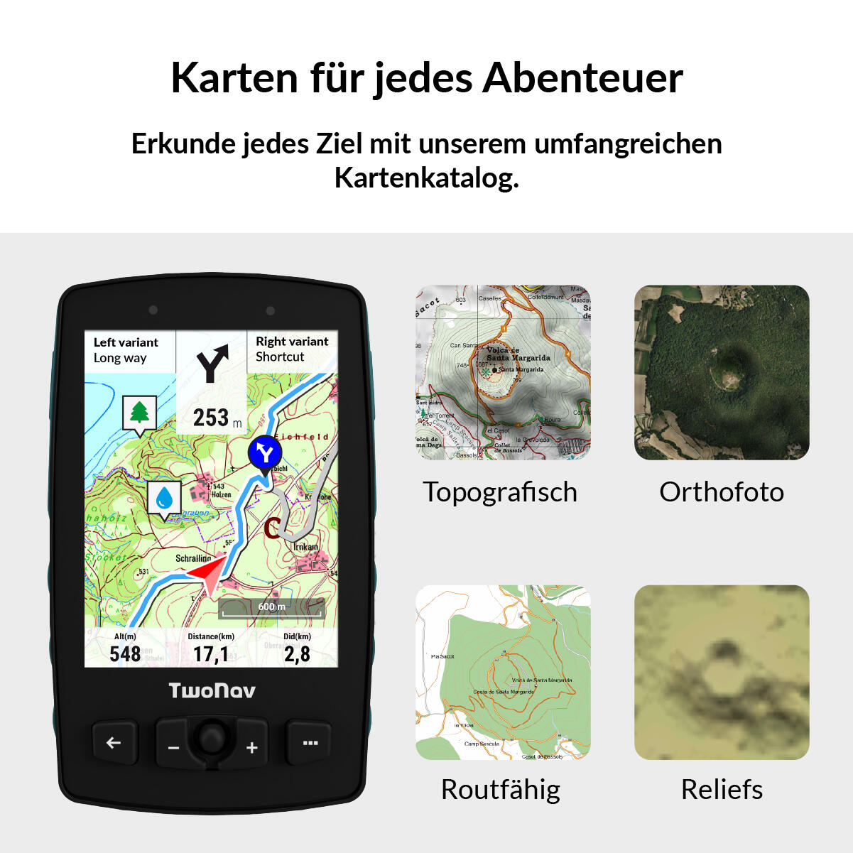 GPS Aventura 2 Plus (128 GB) + Karte Deutschland BKG Topo 1:25000 TwoNav 3/7
