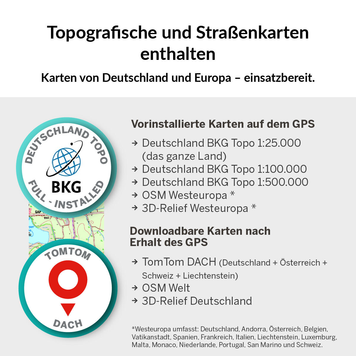 GPS Aventura 2 Plus (128 GB) + Karte Deutschland BKG Topo 1:25000 TwoNav 2/7